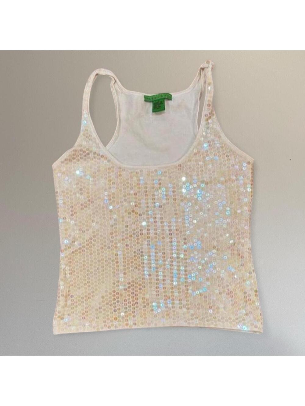 Sequin knit tank top. Size M.